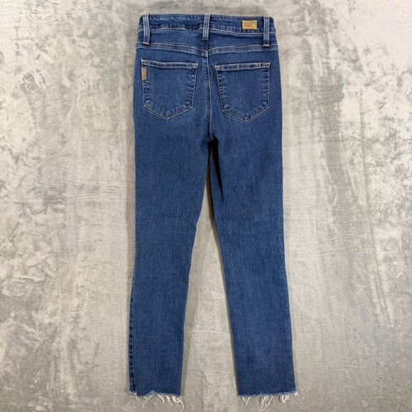 Paige Hoxton Slim Jeans Women's Size 25 Blue Dark Wash Denim Pants - Picture 2 of 7